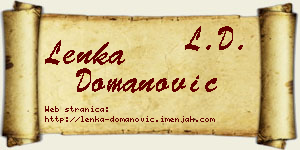 Lenka Domanović vizit kartica